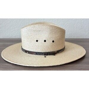 NEW Stetson Cumberland Palm Hat Guinea Fowl Hat Band, Size Small (No Tie Strap)
